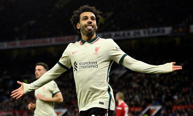 Egyptian King: Mohamed Salah's hat-trick against Manchester United made him the top-scoring African player in Premier League history