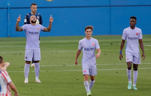 Barcelone match présaison moussa ndiaye