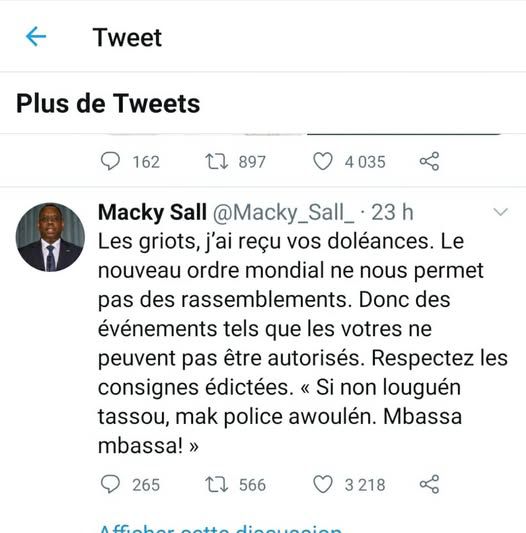 Compte 1000 milliards FCFA : Macky Sall saisit le procureur