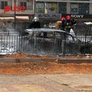 Tracé du BRT : une voiture prend feu et complètement calcinée