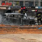 Tracé du BRT : une voiture prend feu et complètement calcinée