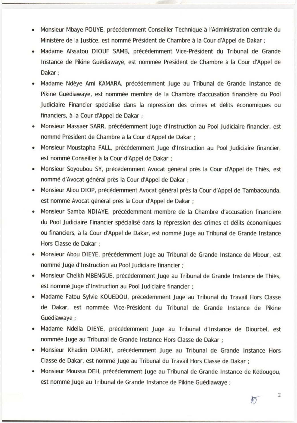 Chamboulement dans la magistrature
