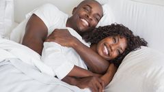 Happy couple in bed(Hillywood)