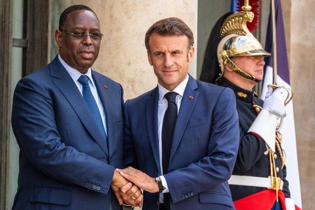 Macky Sall et Emmanuel Macron, lors d'une rencontre à l'Elysée le 23 juin 2023. - Alexis Jumeau/SIPA / Alexis Jumeau/SIPA