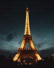 The Eiffel Tower at night