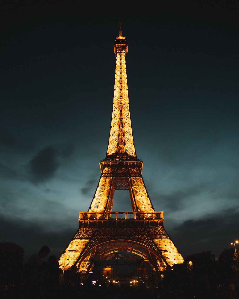 The Eiffel Tower at night