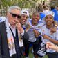 Ancelotti celebrating the La Liga triumph with his Real Madrid players