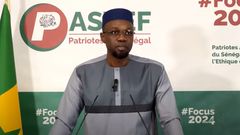 Ousmane Sonko en conférence de presse, le 19 janvier 2023
