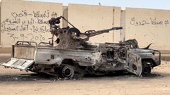 A view of vehicles of RSF, damaged after clashes between the Sudanese Armed Forces and the paramilitary Rapid Support Forces (RSF) in Khartoum, Sudan on April 18, 2023.Photo by Omer Erdem/Anadolu Agency via Getty Images