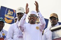 Mahamat Idriss Déby Itno, le 4 mai 2024 lors de son dernier meeting avant l’élection présidentielle au Tchad