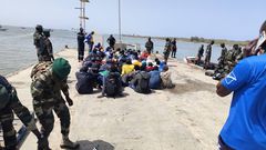 Interception de migrants par la Marine à Saint Louis