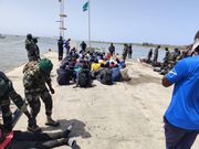 Interception de migrants par la Marine à Saint Louis