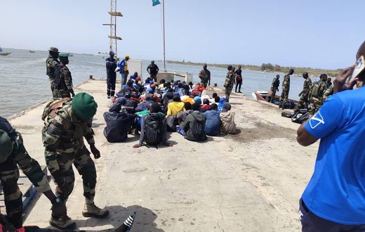 Interception de migrants par la Marine à Saint Louis
