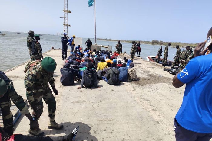Interception de migrants par la Marine à Saint Louis