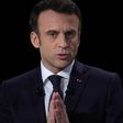 French President Emmanuel Macron, candidate for his re-election in the 2022 French presidential election, gestures as he speaks during a news conference to unveil his presidential program at Les Docks de Paris, in Aubervilliers near Paris, France, Marc...
