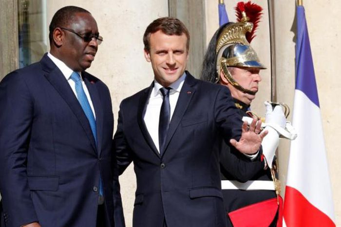 Le président Macky Sall et son hologue français Emmanuel Macron lors d'une rencontre à l'Elysée, le 15 mai 2019