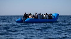 Libyan coastguard patrols rescued "391 clandestine migrants" from inflatable boats, similar to this one pictured January 2019