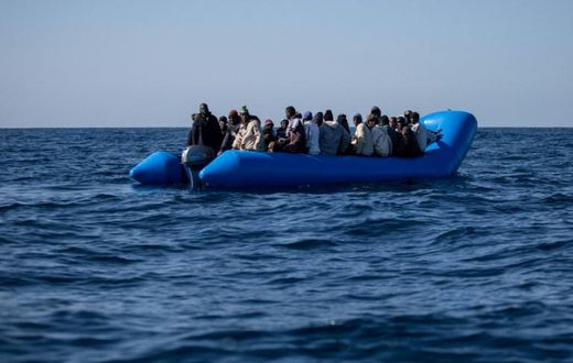 Libyan coastguard patrols rescued "391 clandestine migrants" from inflatable boats, similar to this one pictured January 2019