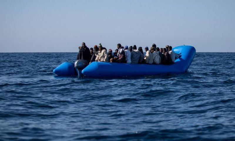 Libyan coastguard patrols rescued "391 clandestine migrants" from inflatable boats, similar to this one pictured January 2019