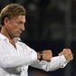 Morocco coach Herve Renard calls the shots during his side's African Cup of Nations match against South Africa