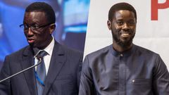 Amadou Ba (gauche) Bassirou Diomaye Faye (droite)