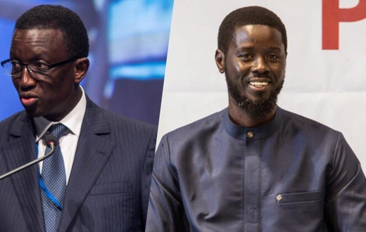 Amadou Ba (gauche) Bassirou Diomaye Faye (droite)