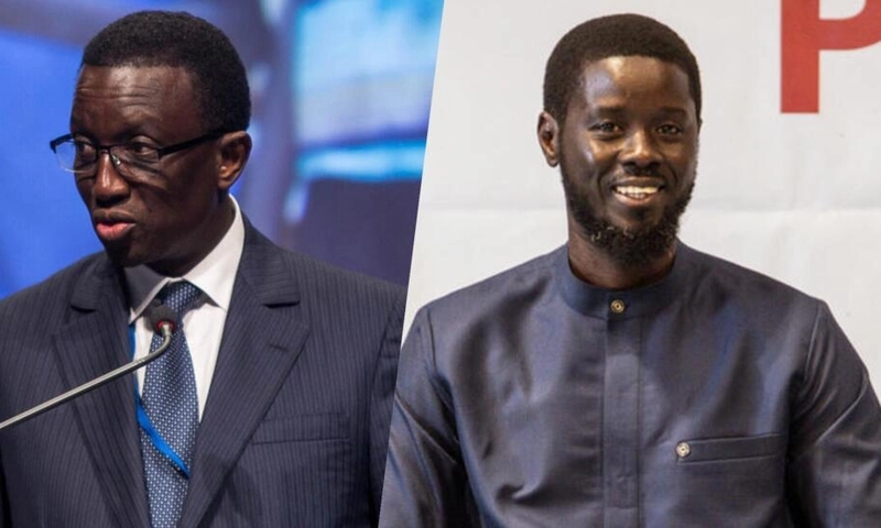 Amadou Ba (gauche) Bassirou Diomaye Faye (droite)