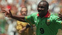 Roger Milla est le buteur et le joueur de champ le plus âgé a avoir participé à une phase finale de Coupe du monde / Getty Images.
