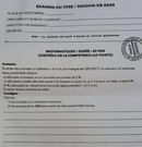 Epreuves Math