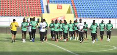 Séance d'entrainement des lions du Sénégal