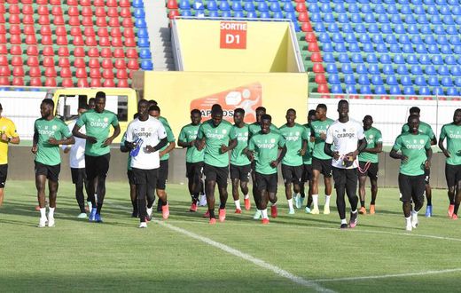 Séance d'entrainement des lions du Sénégal