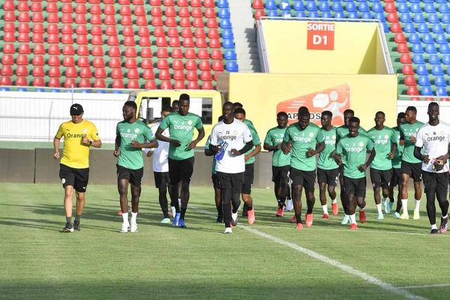 Séance d'entrainement des lions du Sénégal