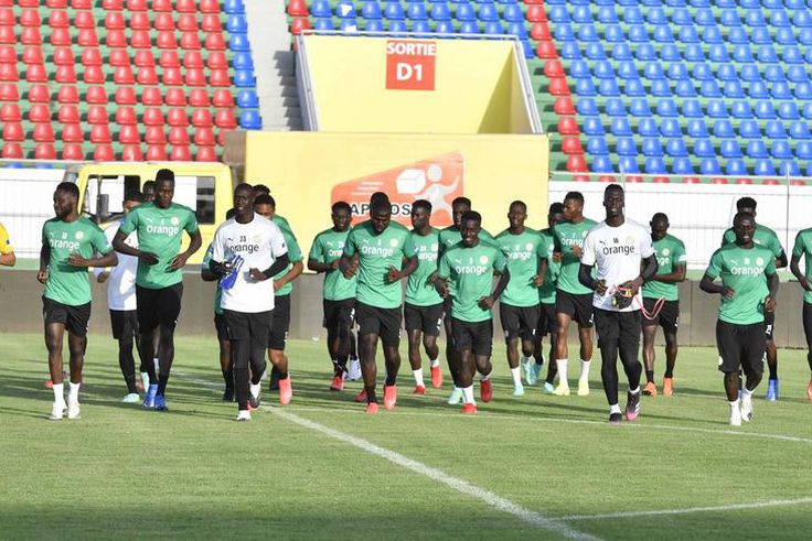 Séance d'entrainement des lions du Sénégal