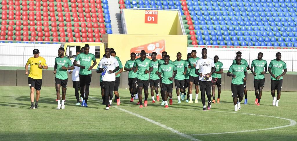 Séance d'entrainement des lions du Sénégal