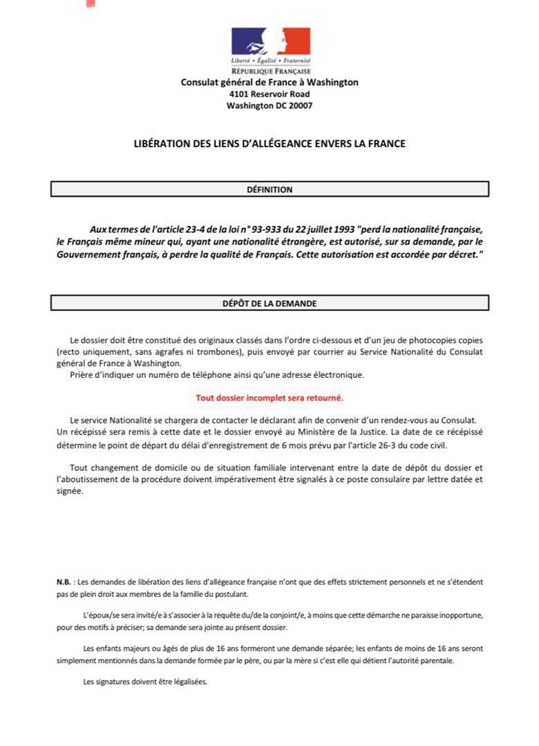 Decret qui prouve que Karim Wade a perdu sa nationalité