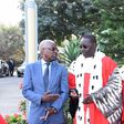 Mamadou Badio Camara et le Ministre de la Justice Malick Sall lors de son installation à la tête de la cour suprême