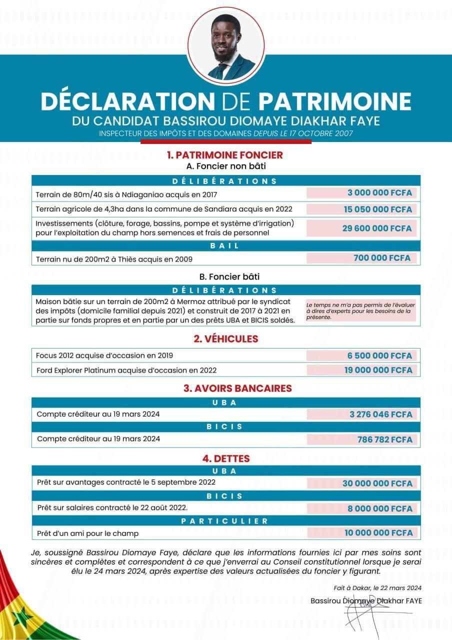 déclaration de patrimoine
