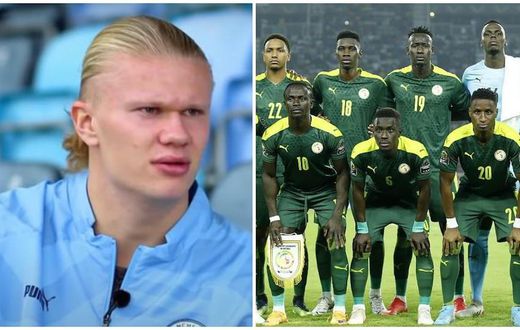 Erling Haaland prédit le succès du Sénégal à la Coupe du monde. Crédit : @CAF_Online Sky Sports / Twitter
