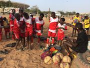 Cheikh Tidiane Gaye et les minimes de Pascal Foot