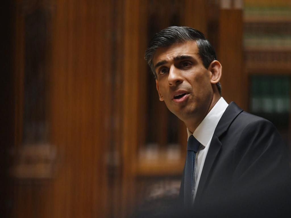 Rishi Sunak s'exprime aux Communes, le 3 février 2022.
