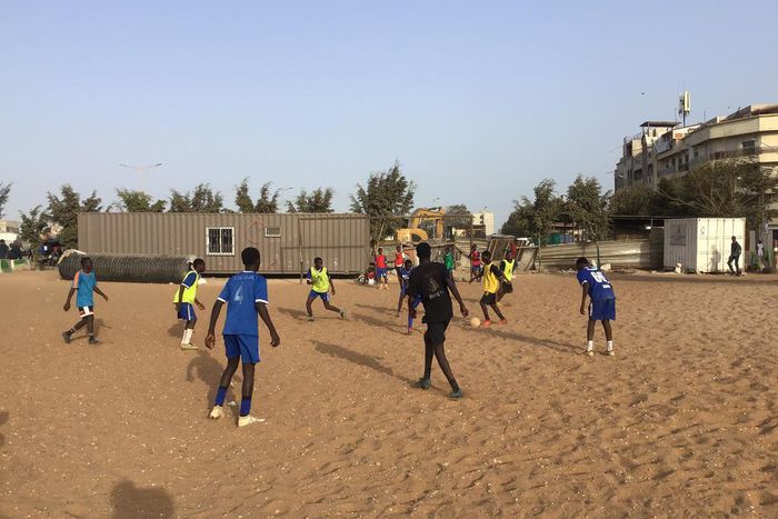 Entrainement de Jarigne Foot. Académie à HLM Grand Yoff