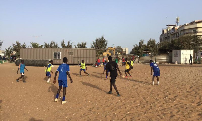 Entrainement de Jarigne Foot. Académie à HLM Grand Yoff