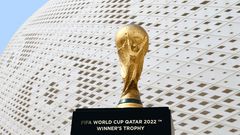 Le trophée de la Coupe du Monde Qatar 2022
