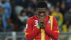Former Ghana striker Asamoah Gyan is credited with one of the most famous penalty misses of all time