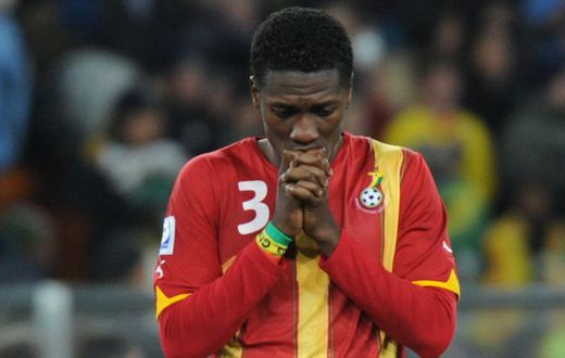 Former Ghana striker Asamoah Gyan is credited with one of the most famous penalty misses of all time