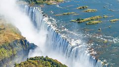 Zimbabwe's Victoria falls aerial view