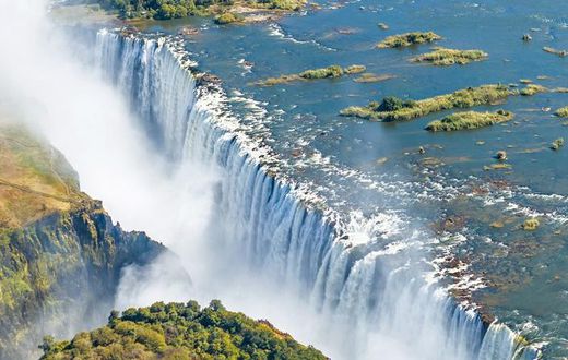 Zimbabwe's Victoria falls aerial view