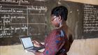 Enseignante sénégalaise en plein cours -illustration-