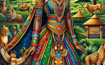 Illustration d'une reine d'Afrique