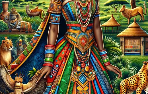 Illustration d'une reine d'Afrique